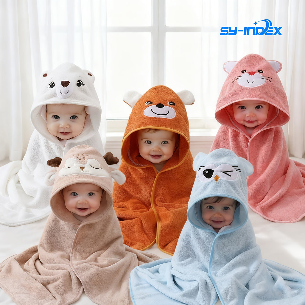 Conjunto de 2 Toalhas de Banho Macias para Bebês.