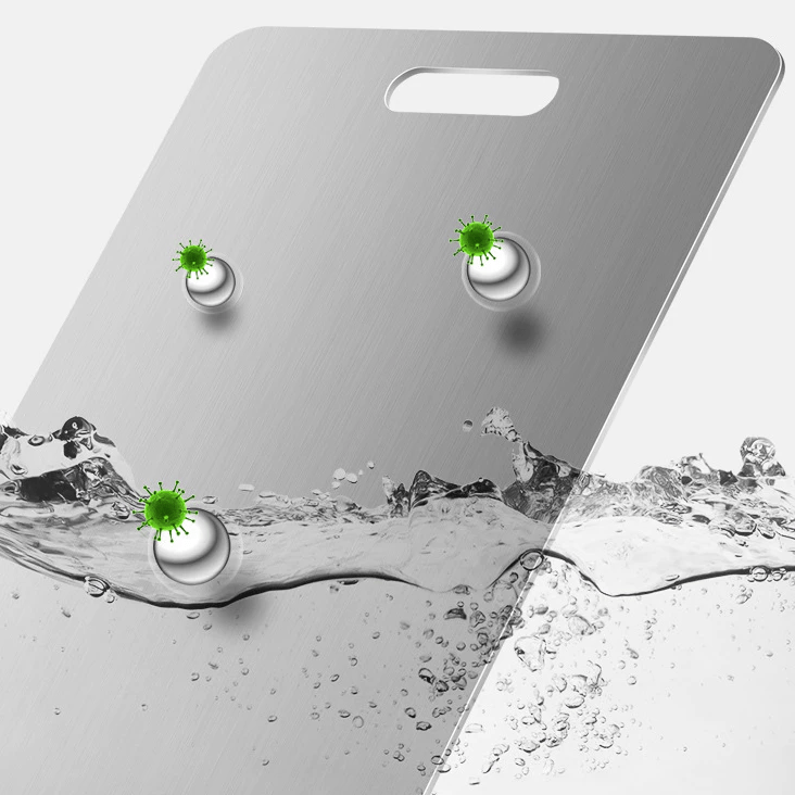 Tábua de corte em aço inoxidável 304, 46 cm, tábua de corte para cozinha