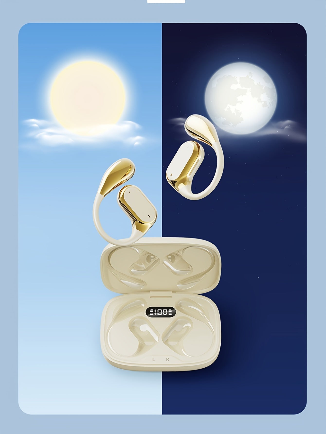 Novo fone de ouvido sem fio Senyang True Wireless On-ear para música, graves Hi-Fi, som estéreo 9D, chamadas em HD, compatível com Android e iPhone, fones de ouvido esportivos, fones de ouvido inteligentes