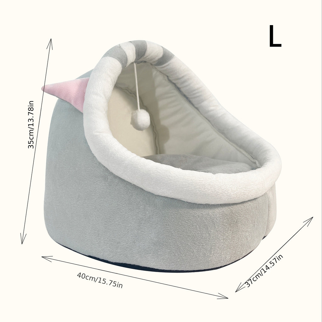 Caminha fofa para gatos, tapete macio para gatinhos, casinha confortável para gatos, cesta respirável para gatos dormirem, adequada para gatos de grande, médio e pequeno porte, para uso durante todo o ano.