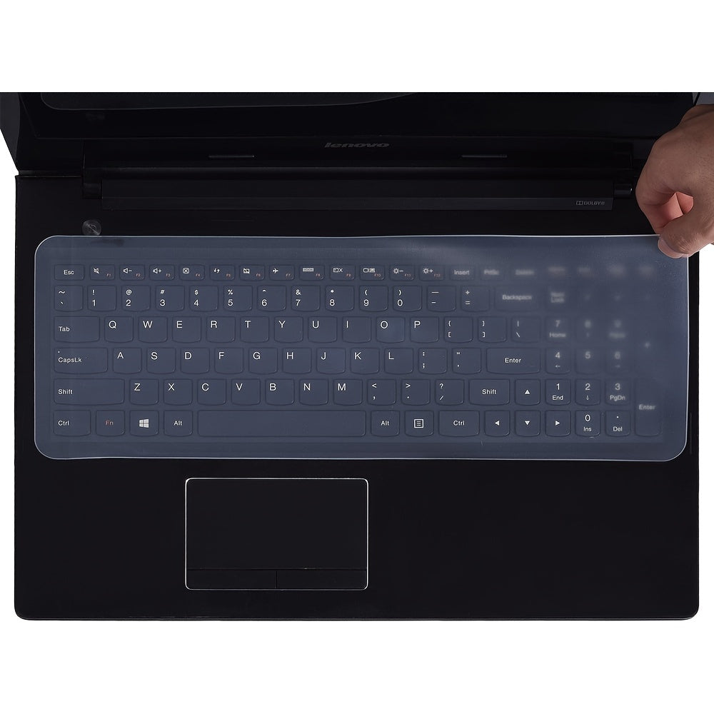Película protetora universal de silicone transparente, compatível com a maioria dos notebooks de 12 a 17 polegadas disponíveis no mercado.