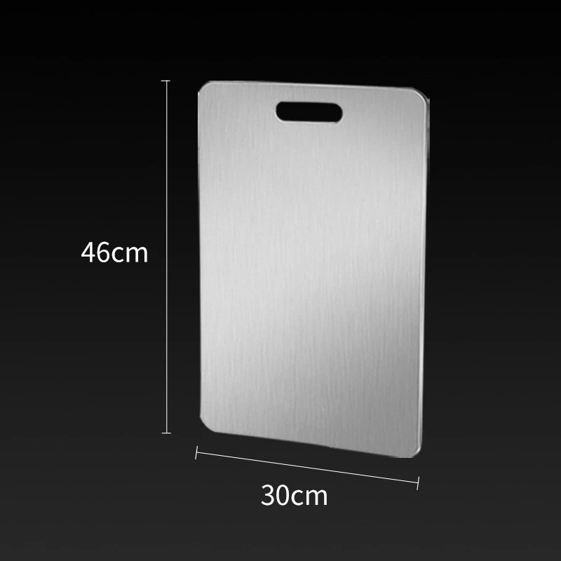 Tábua de corte em aço inoxidável 304, 46 cm, tábua de corte para cozinha