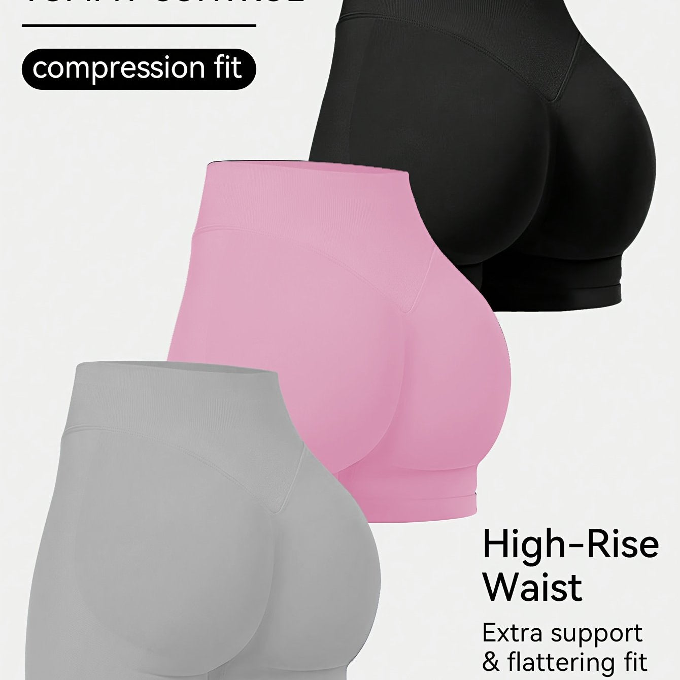 Conjunto de 3 shorts de treino femininos,