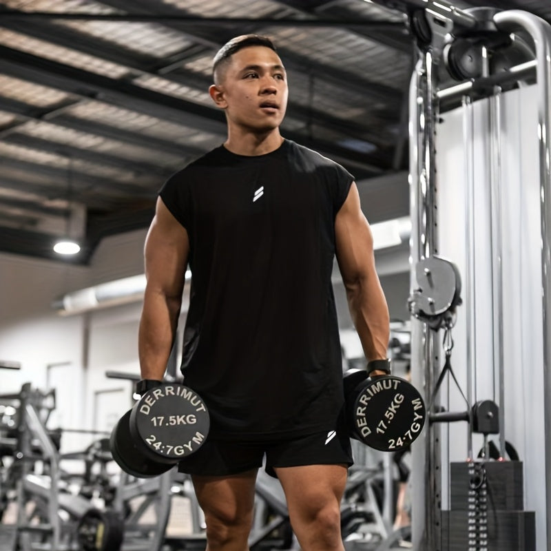 Camiseta Fitness Masculina de Verão – Secagem Rápida e Respirável