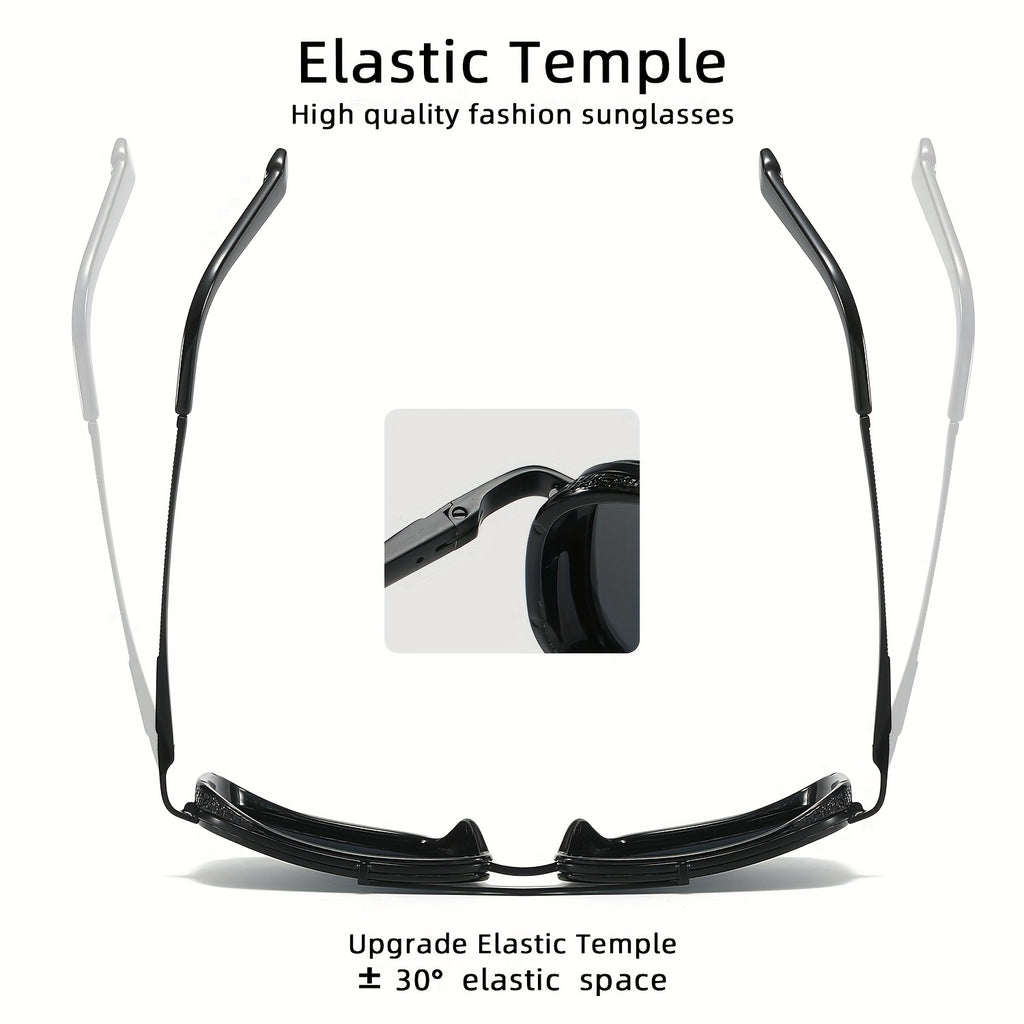 Óculos de Sol Masculinos RENEKTON com Lentes Polarizadas - Armação Quadrada - Aço Inoxidável, Lentes TAC - Inclui Estojo Preto Elegante, Renekton