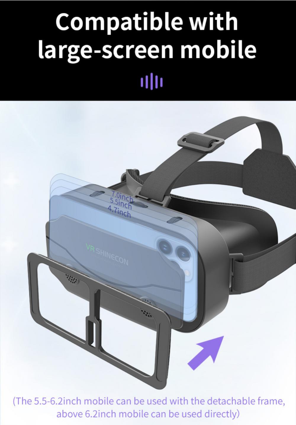 1 Óculos de Realidade Virtual 3D Inteligentes para iPhone e Smartphones Android com Lentes para Celular