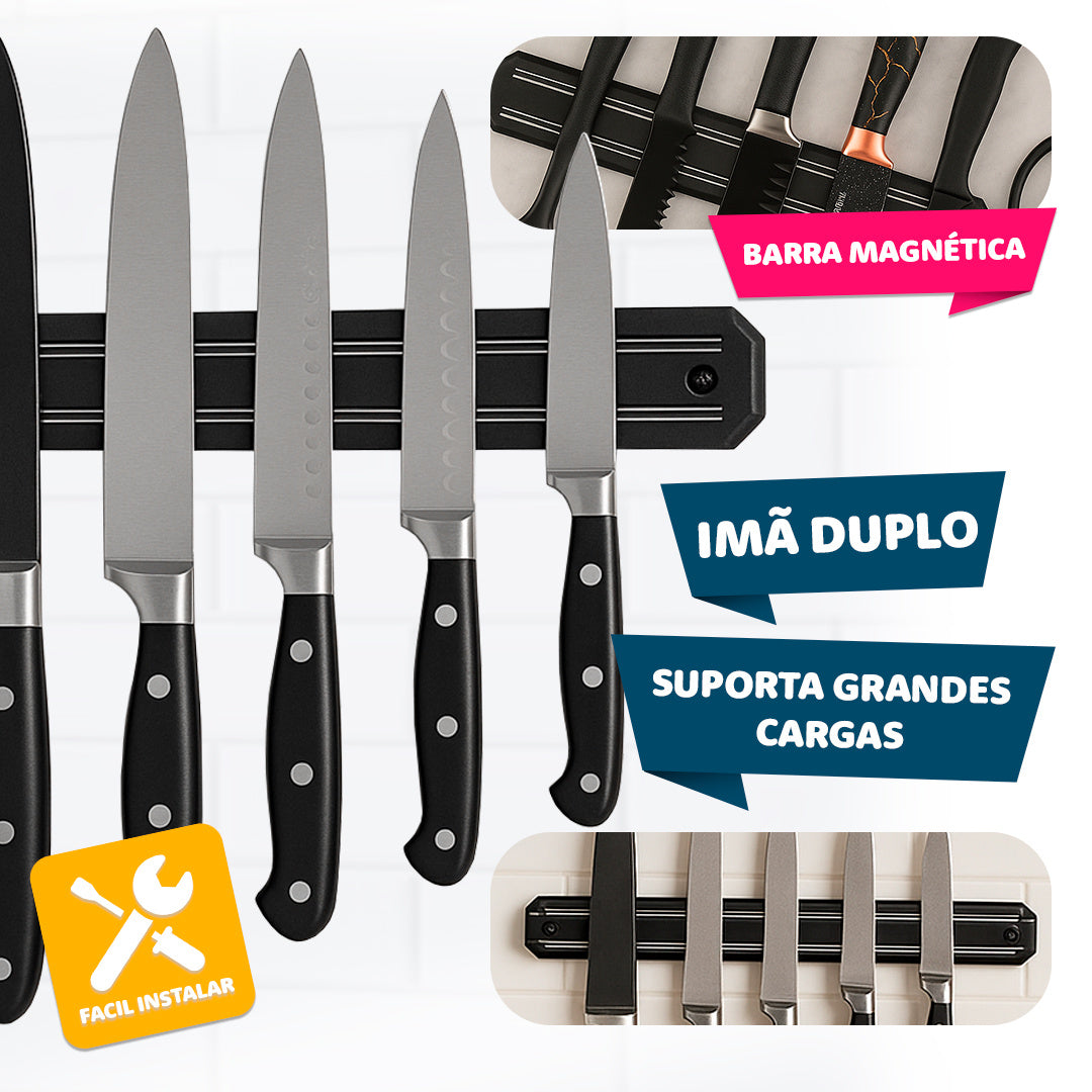 Suporte magnético para facas e ferramentas