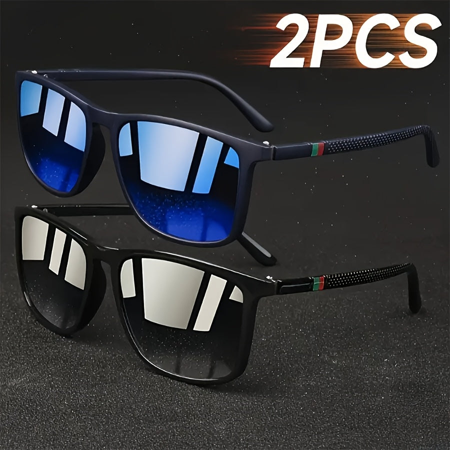 Óculos masculinos retangulares clássicos, com armação preta confortável e leve