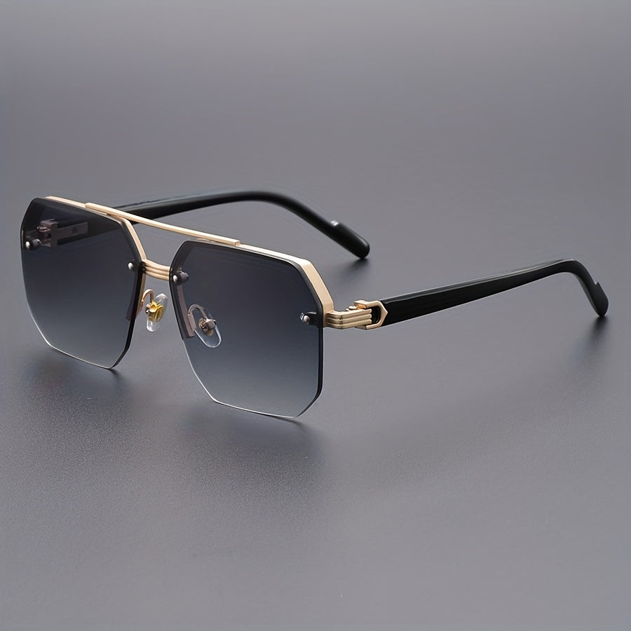 Óculos de sol clássicos e modernos com armação parcial