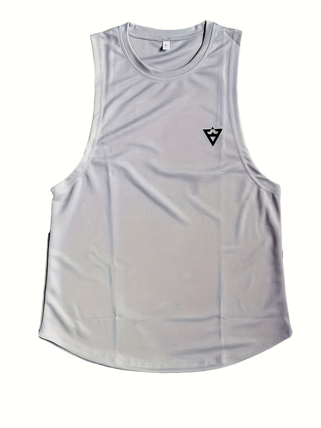 Camiseta regata masculina lisa, de secagem rápida, levemente elástica, com gola redonda e sem mangas. Ideal para academia, treinos e exercícios físicos.