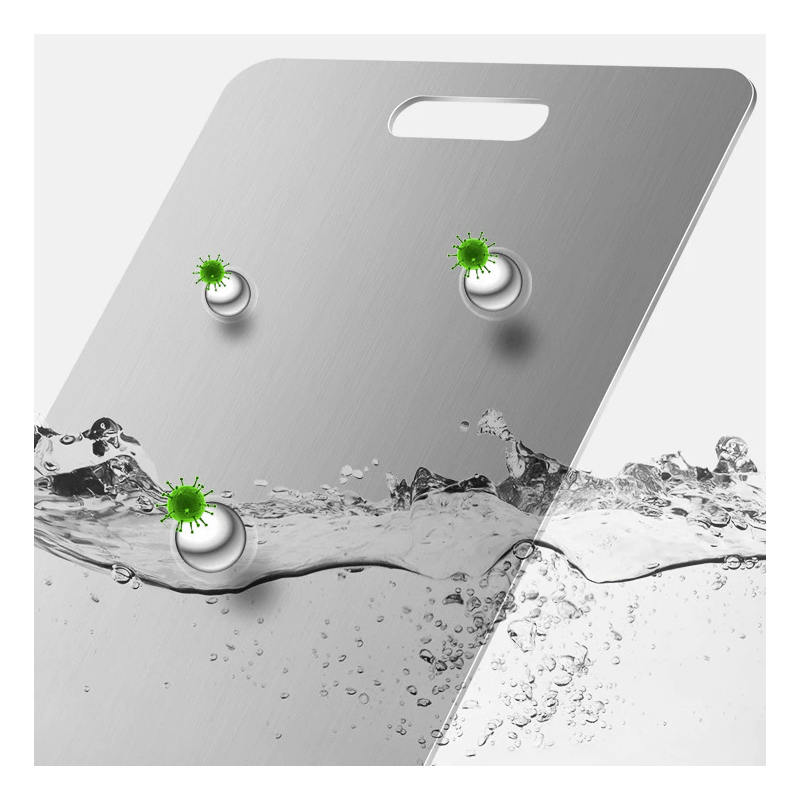 Tábua de corte em aço inoxidável 304, 46 cm, tábua de corte para cozinha