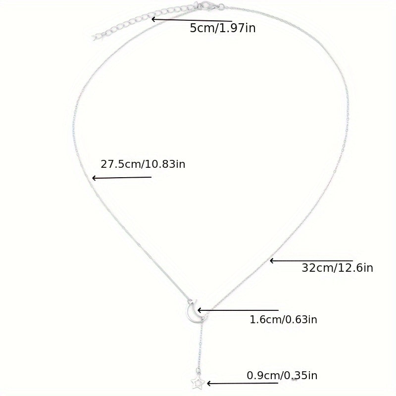 Colar feminino étnico e minimalista com pingente de liga metálica em formato de círculo e haste, corrente única
