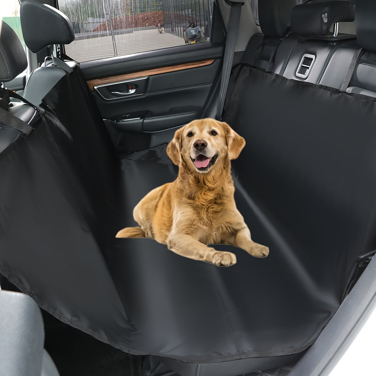 Capa de poliéster durável para banco de carro de cachorro - Resistente a manchas e poeira, capa impermeável para proteção do banco traseiro - Adequada para raças de grande a pequeno porte.