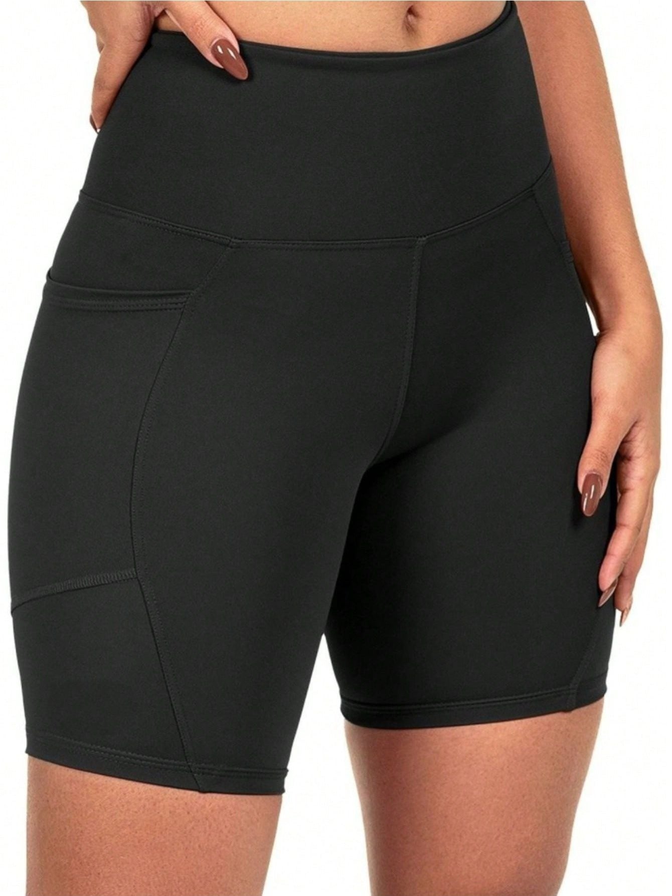 Shorts de ginástica com bolso, modelador que levanta o bumbum e cintura alta.