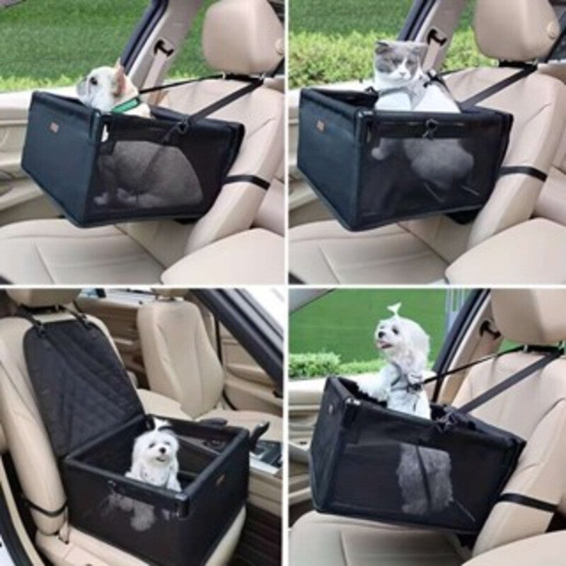 Bolsa portátil para cadeirinha de carro com janela de tela para cães pequenos, gatos e filhotes.