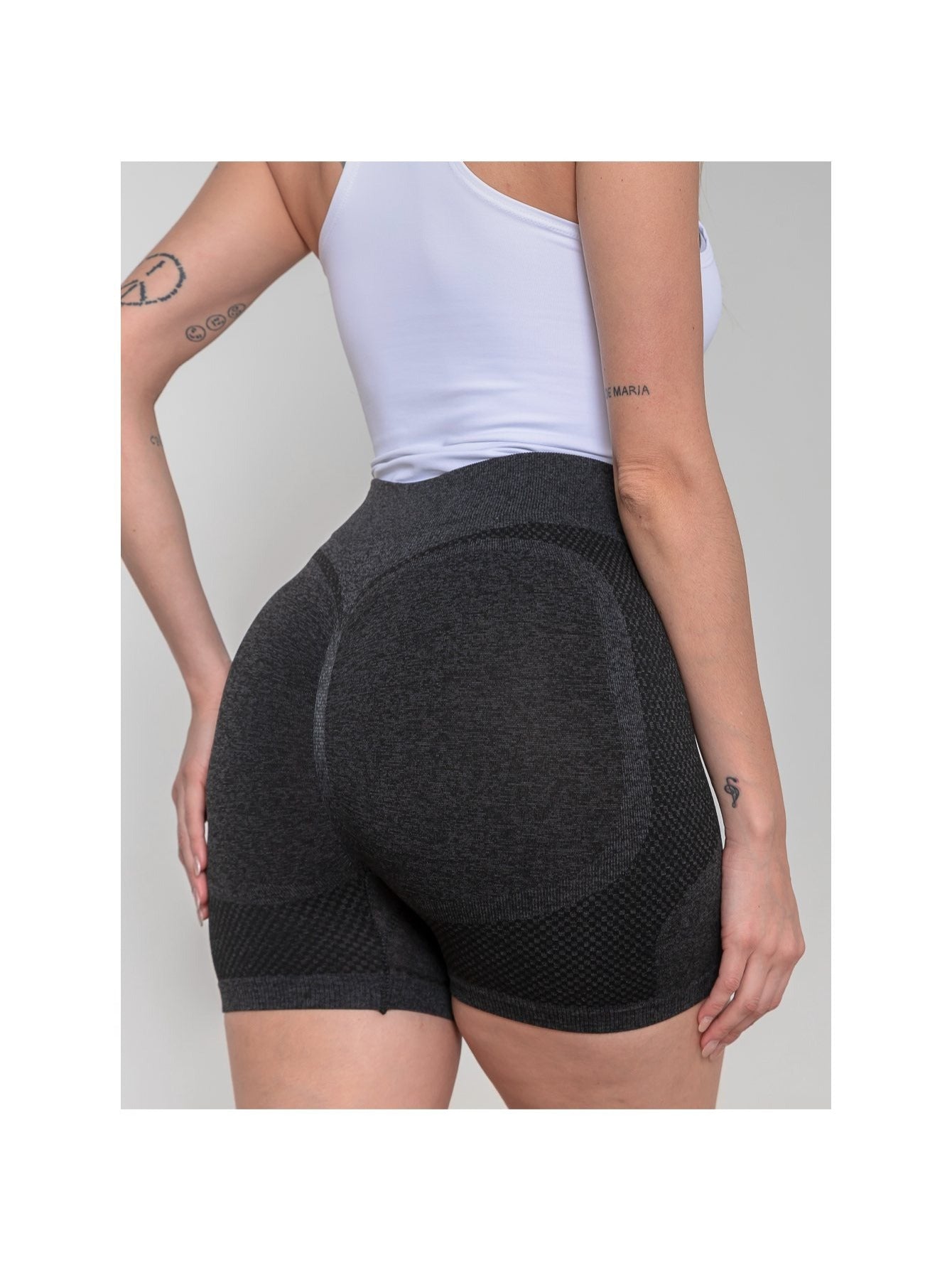 Shorts de ginástica femininos de cintura alta com compressão que levantam o bumbum