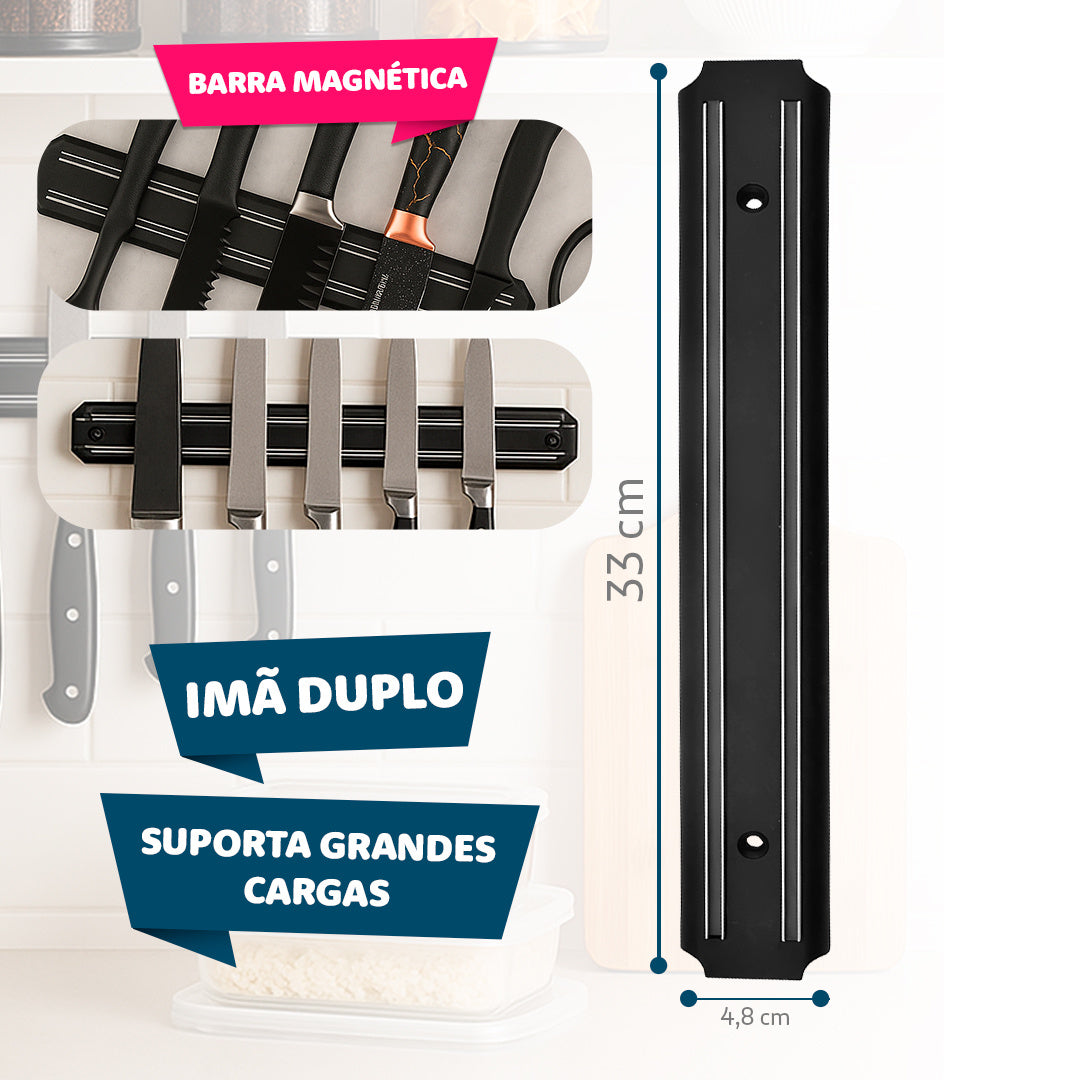 Suporte magnético para facas e ferramentas