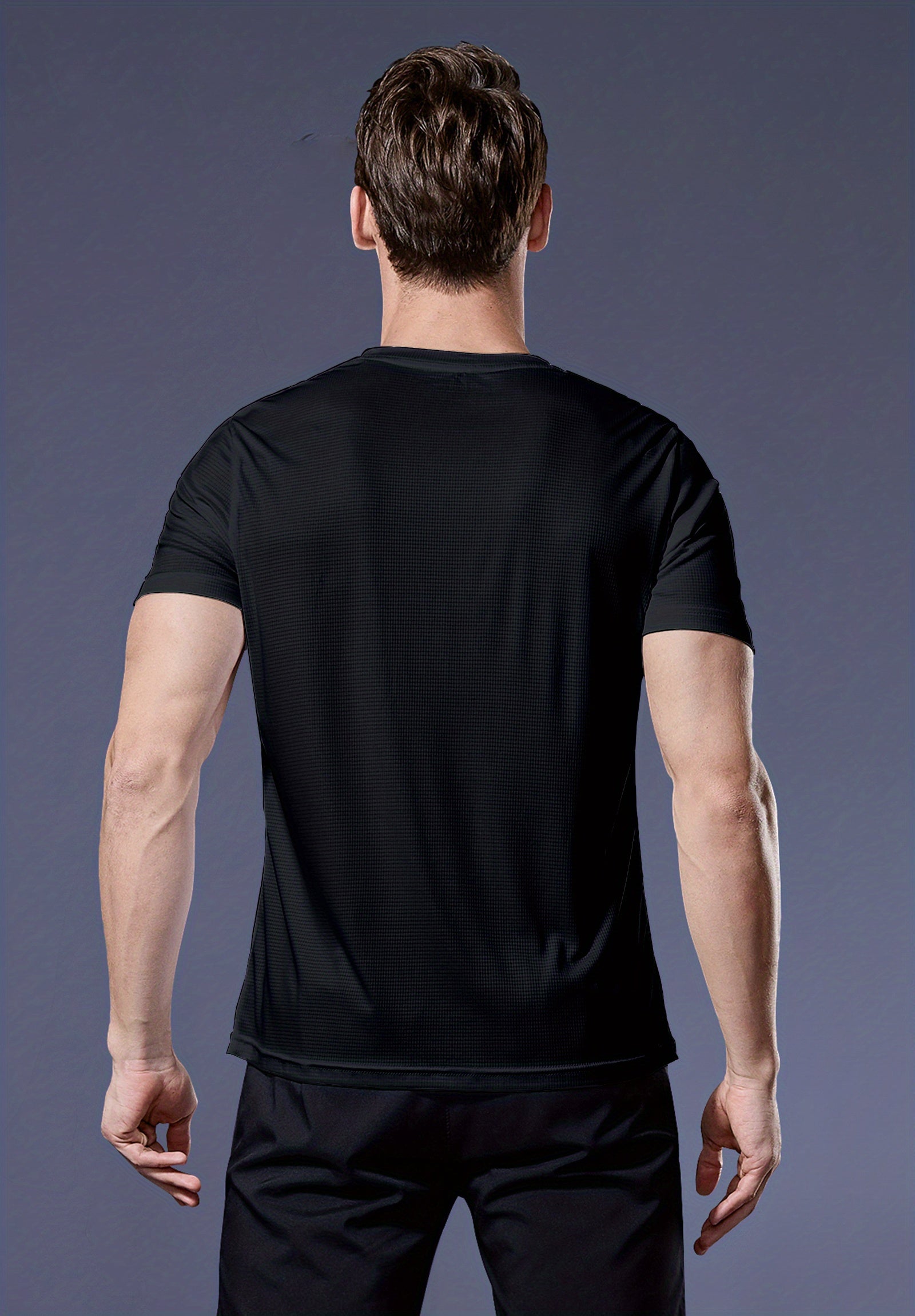 Camiseta Masculina Esportiva Ultrafina de Manga Curta – Leve, Respirável e de Secagem Rápida