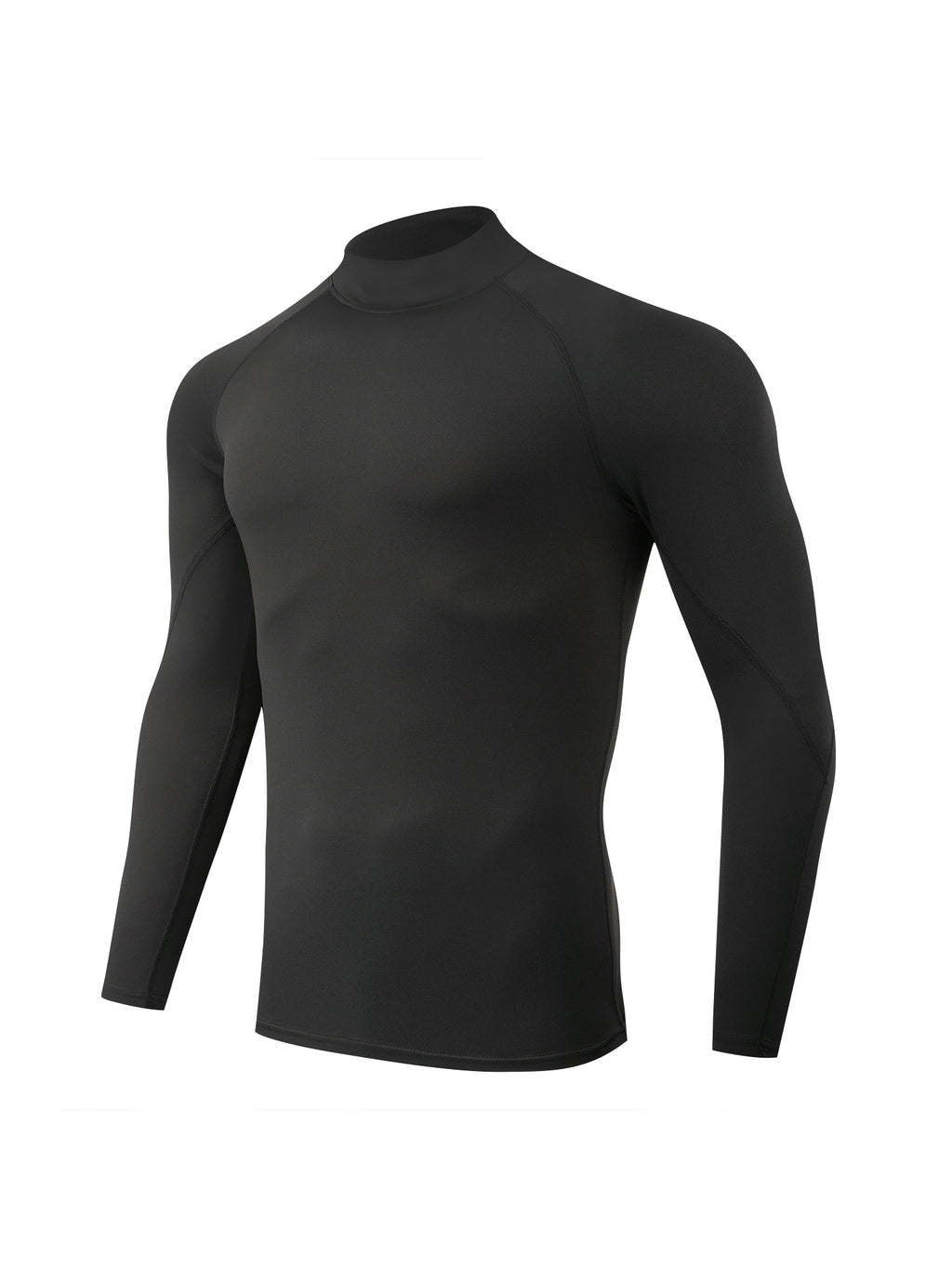 Camiseta Masculina de Compressão com Gola Alta e Mangas Compridas