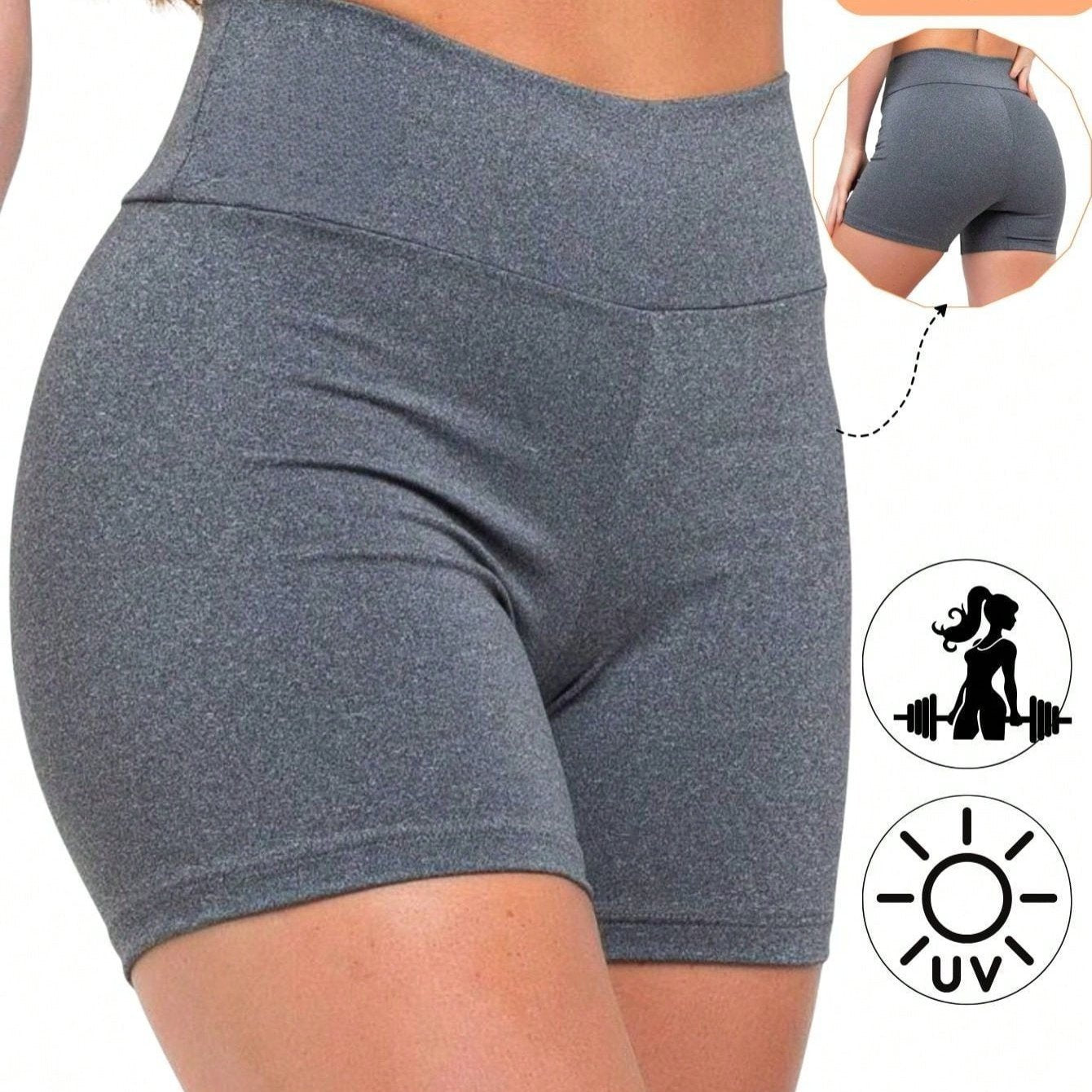 Conjunto com 2 shorts de cintura alta