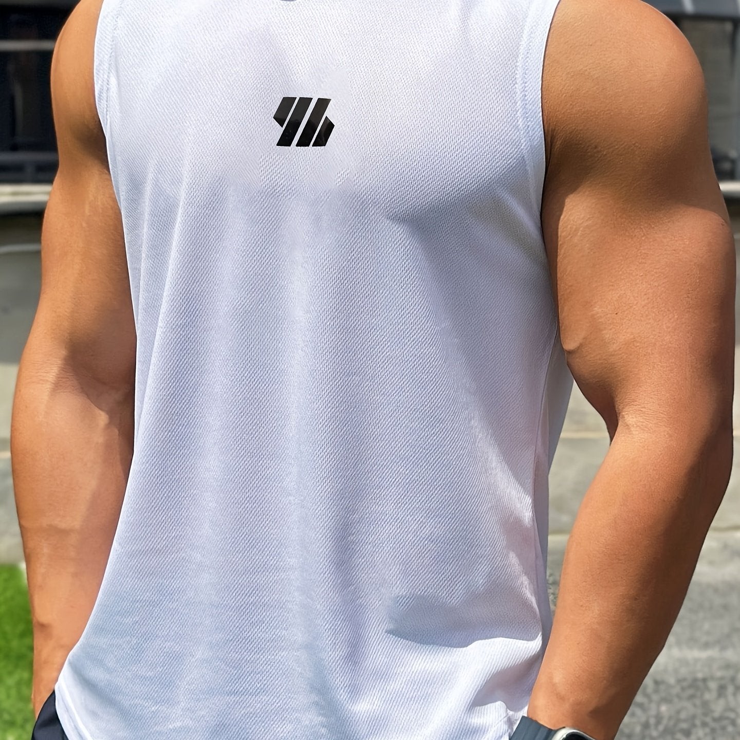 Regata esportiva masculina de verão, respirável e com estampa em tela.