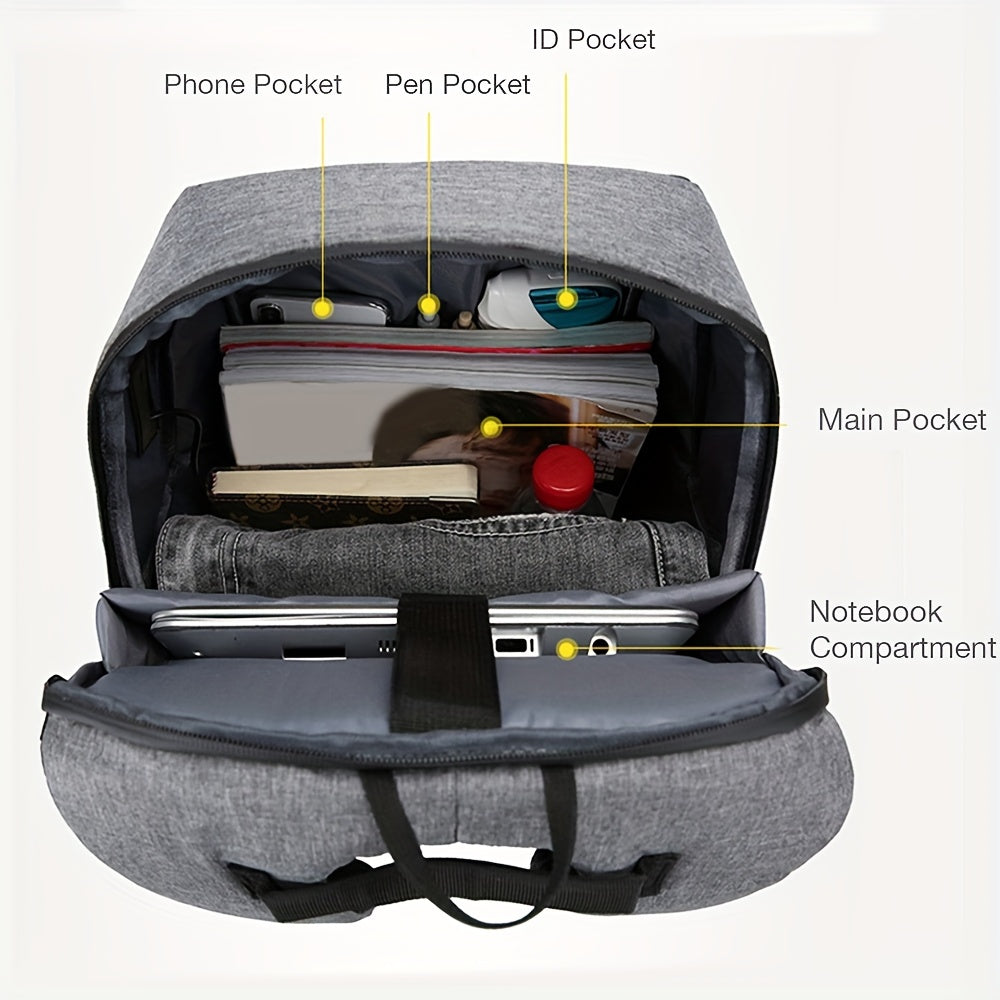 Mochila para laptop, bolsa de viagem executiva antifurto, adequada para homens e mulheres, projetada para laptops de 15,6 polegadas.