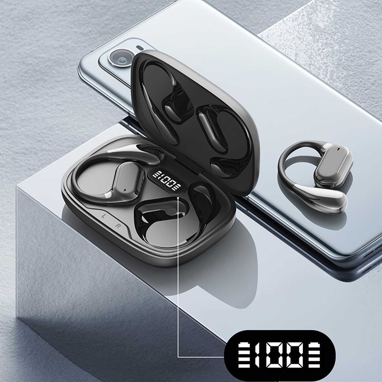 Novo fone de ouvido sem fio Senyang True Wireless On-ear para música, graves Hi-Fi, som estéreo 9D, chamadas em HD, compatível com Android e iPhone, fones de ouvido esportivos, fones de ouvido inteligentes