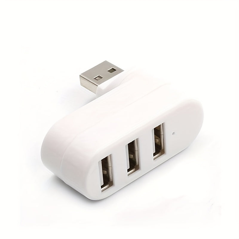 Hub USB giratório de alta qualidade para laptop e PC, mini adaptador com 3 portas