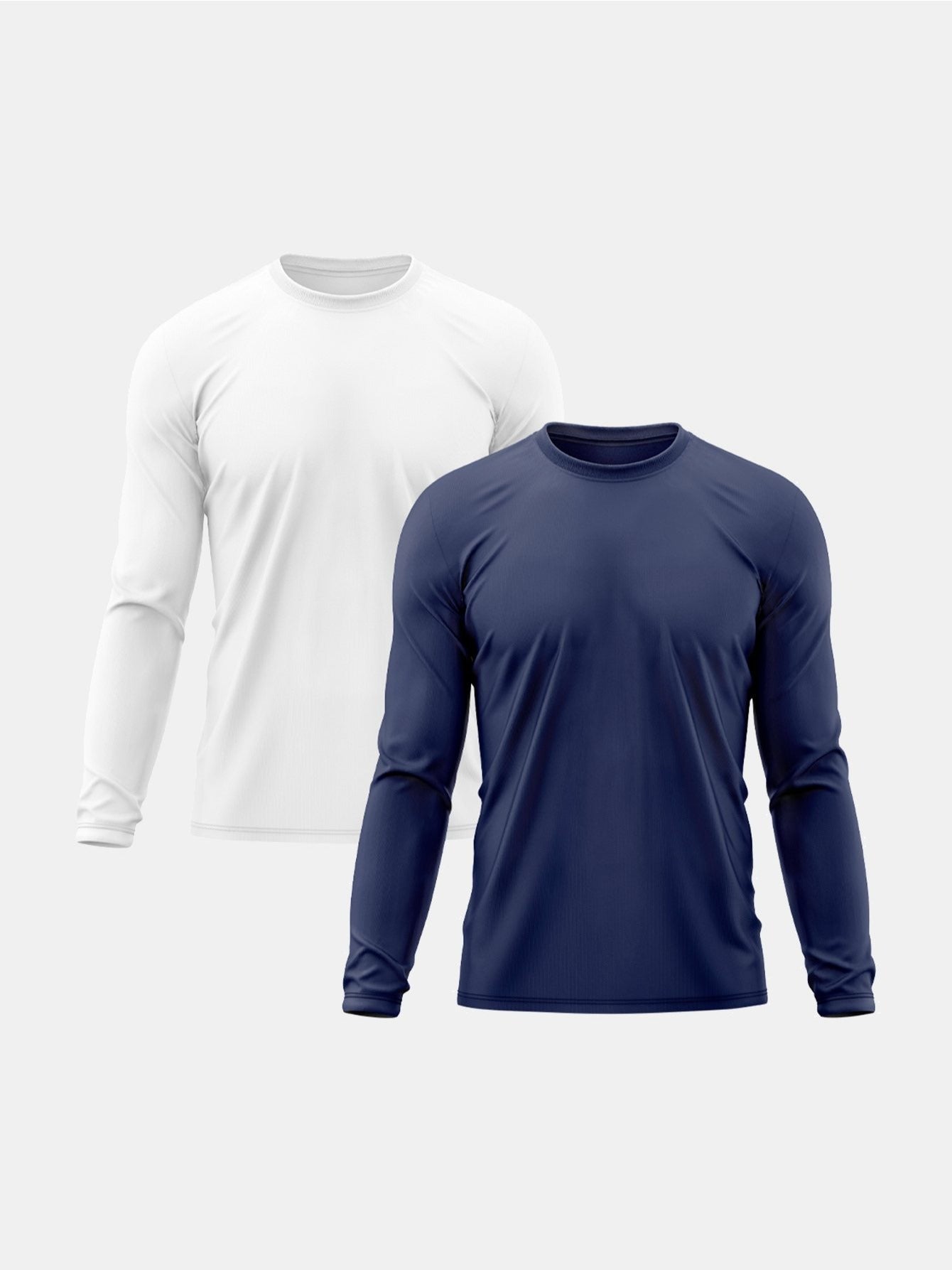 Pacote com 2 Camisetas Masculinas de Manga Comprida – Proteção UV e Efeito Segunda Pele