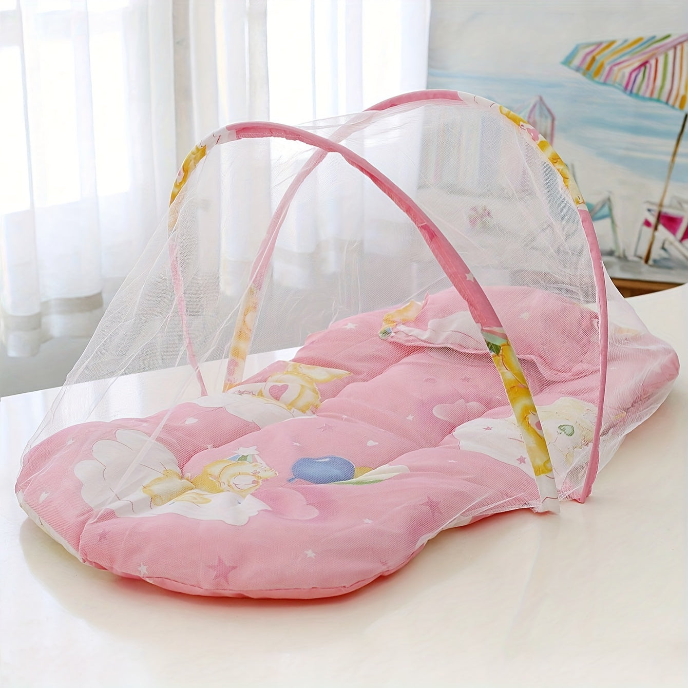 Mosquiteiro Antiqueda para Bebê | Dobrável, Sem Necessidade de Montagem