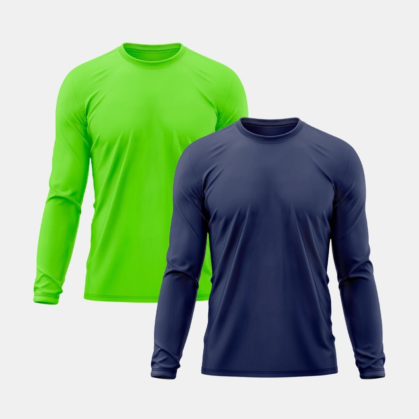 Pacote com 2 Camisetas Masculinas de Manga Comprida – Proteção UV e Efeito Segunda Pele