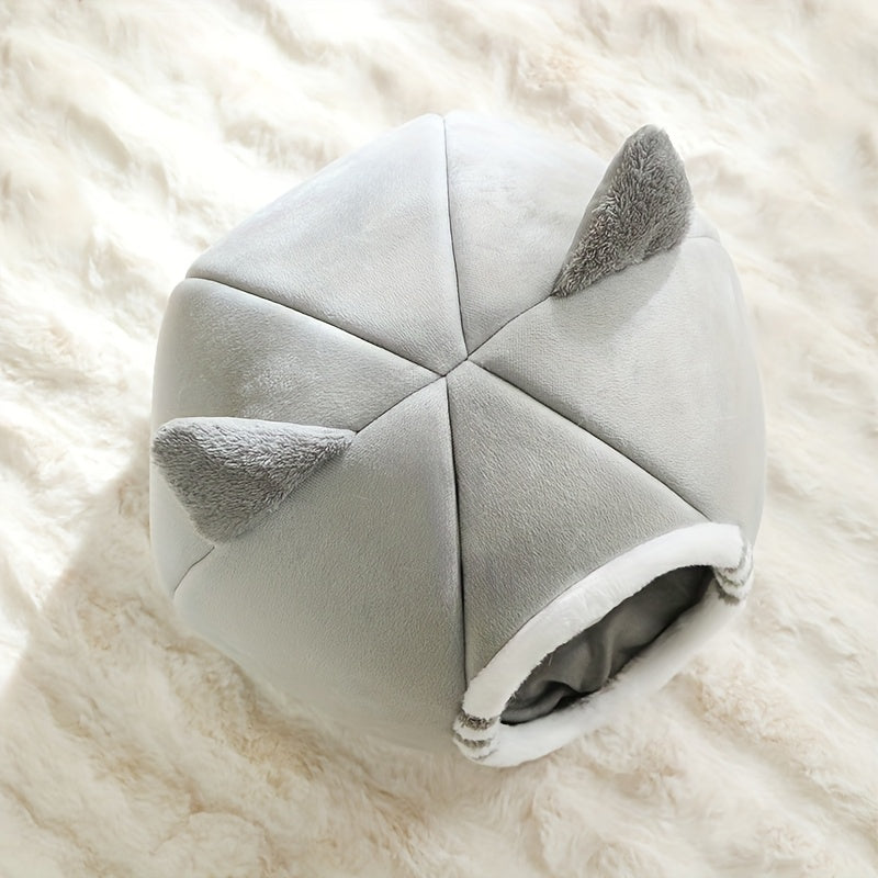 Cama para gatos de interior, casinha lavável à máquina com tapete macio, ideal para todas as raças de gatos, perfeita para um sono profundo.