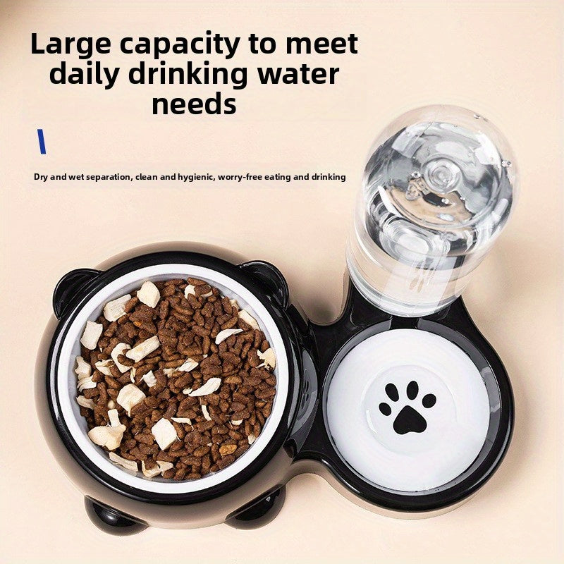 Tigela dupla para animais de estimação em aço inoxidável
