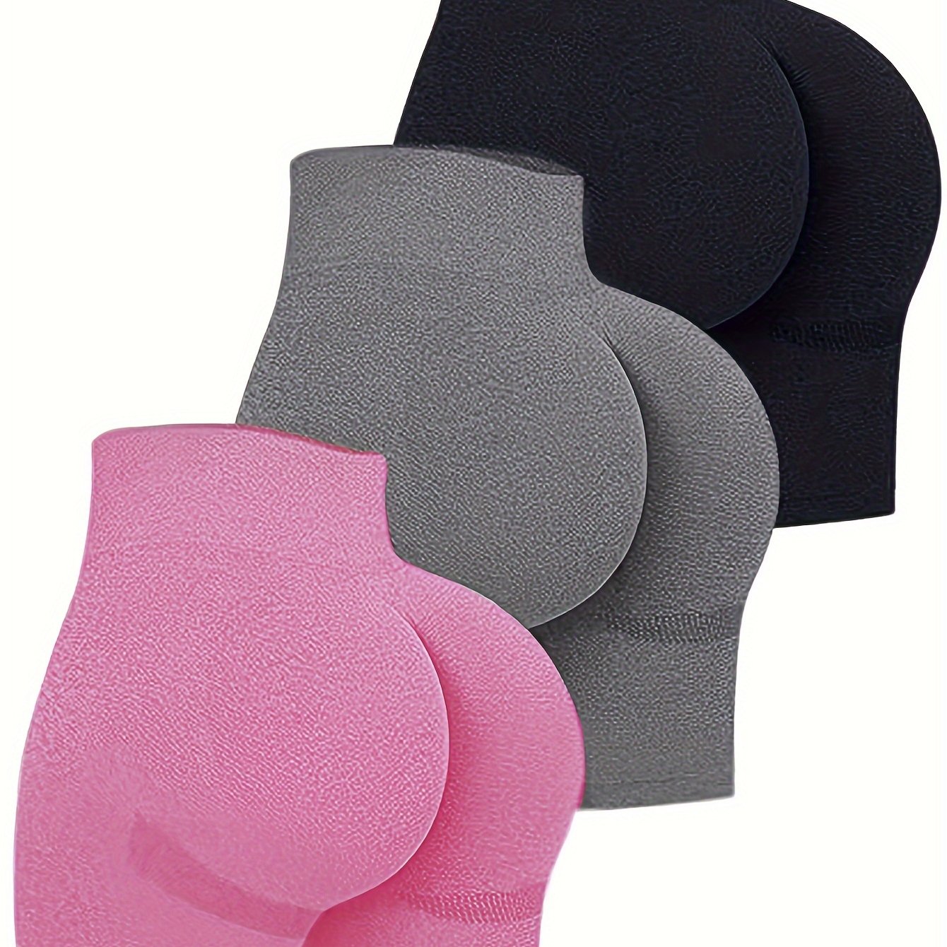 Conjunto de 3 Shorts Ciclistas Sem Costura em Cor Sólida