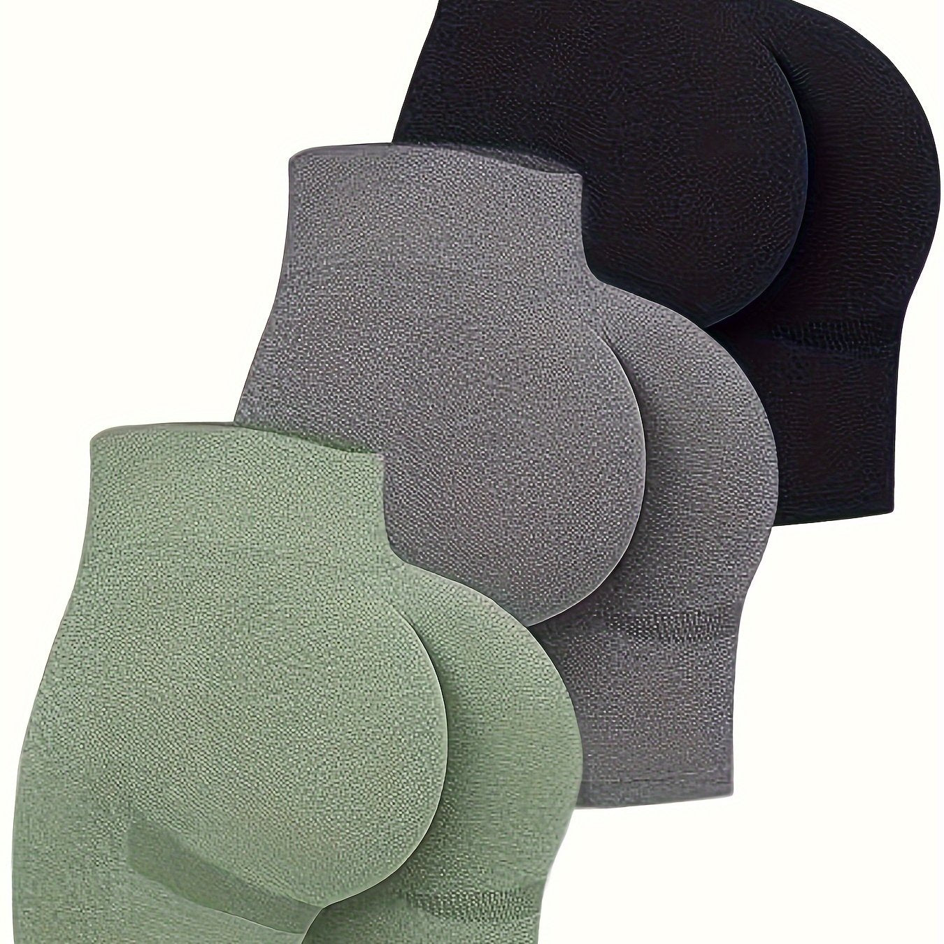 Conjunto de 3 Shorts Ciclistas Sem Costura em Cor Sólida