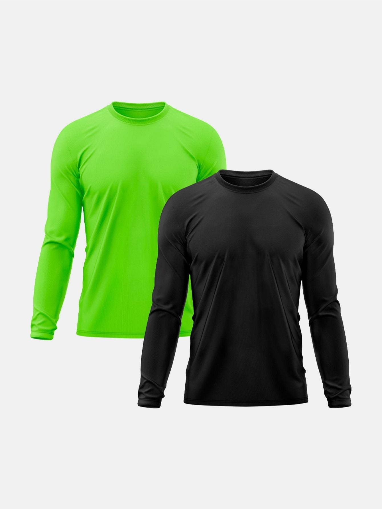 Pacote com 2 Camisetas Masculinas de Manga Comprida – Proteção UV e Efeito Segunda Pele