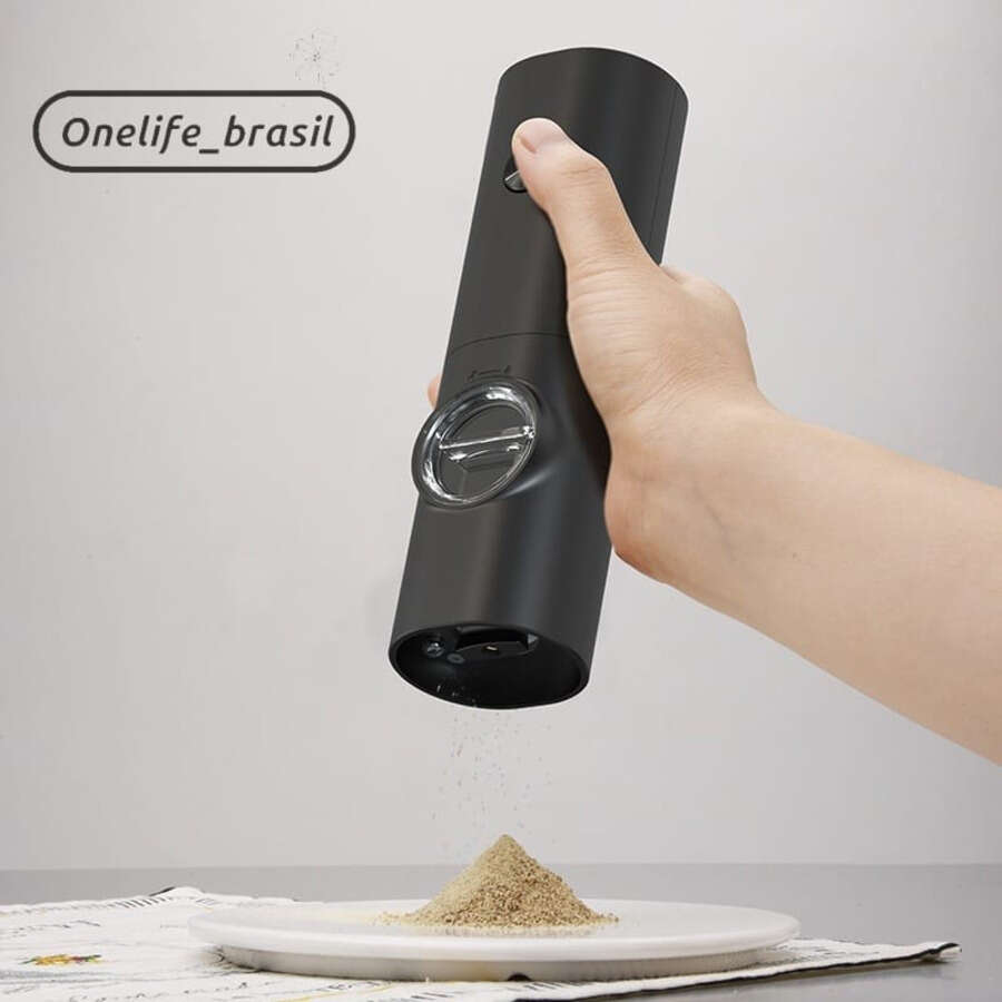Melhor moedor elétrico automático de sal, pimenta e especiarias com ajuste de moagem.