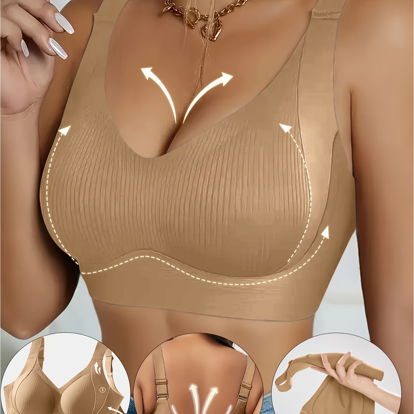 Sutiã esportivo feminino sem aro