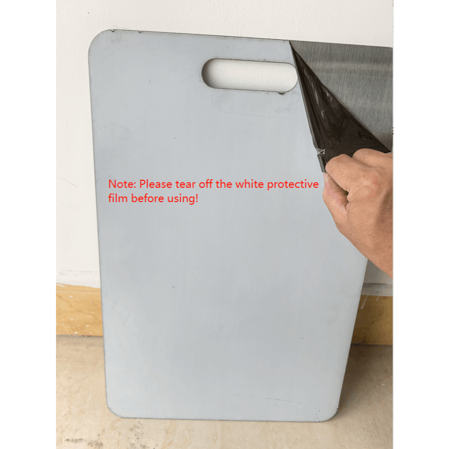 Tábua de corte em aço inoxidável 304, 46 cm, tábua de corte para cozinha