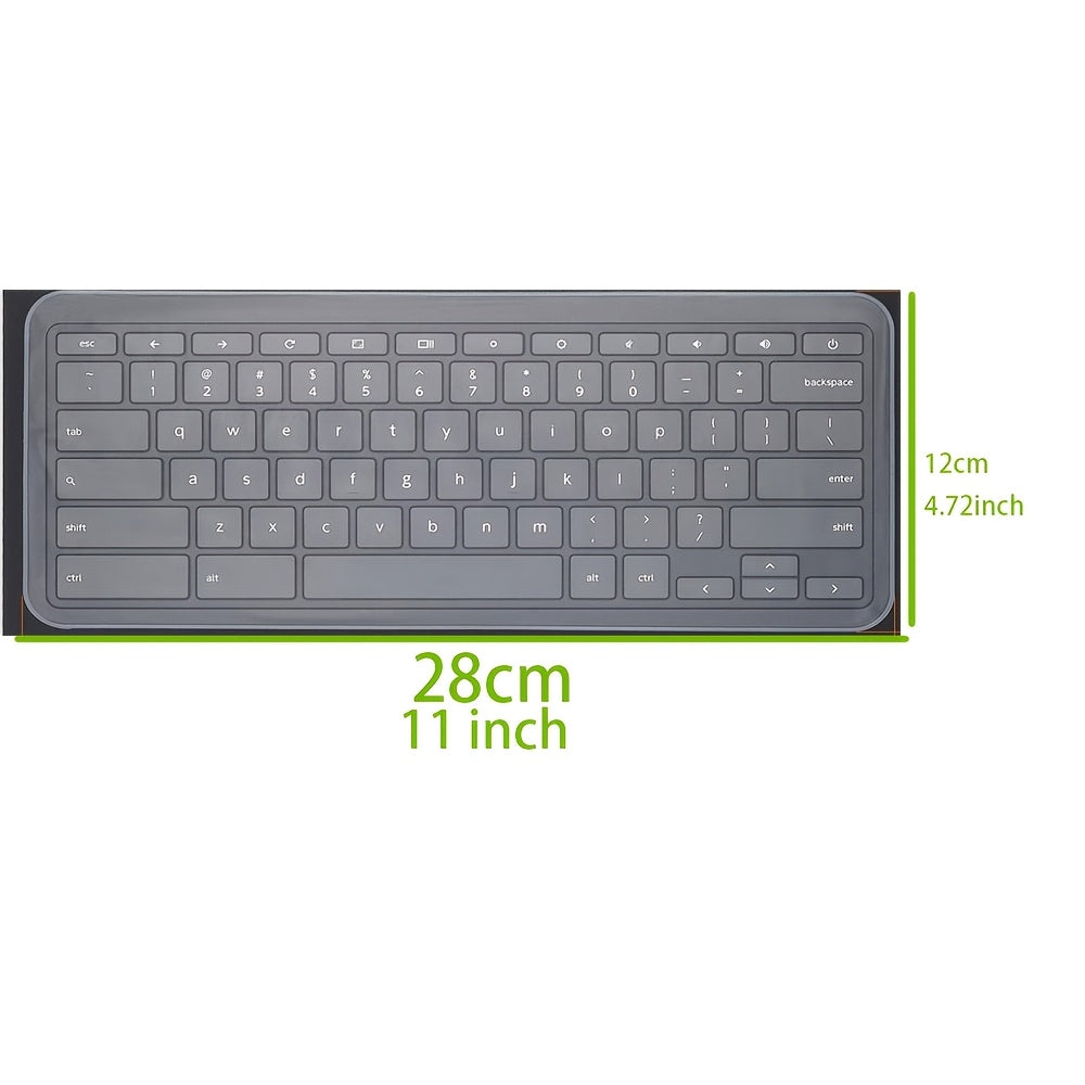 Película protetora universal de silicone transparente, compatível com a maioria dos notebooks de 12 a 17 polegadas disponíveis no mercado.