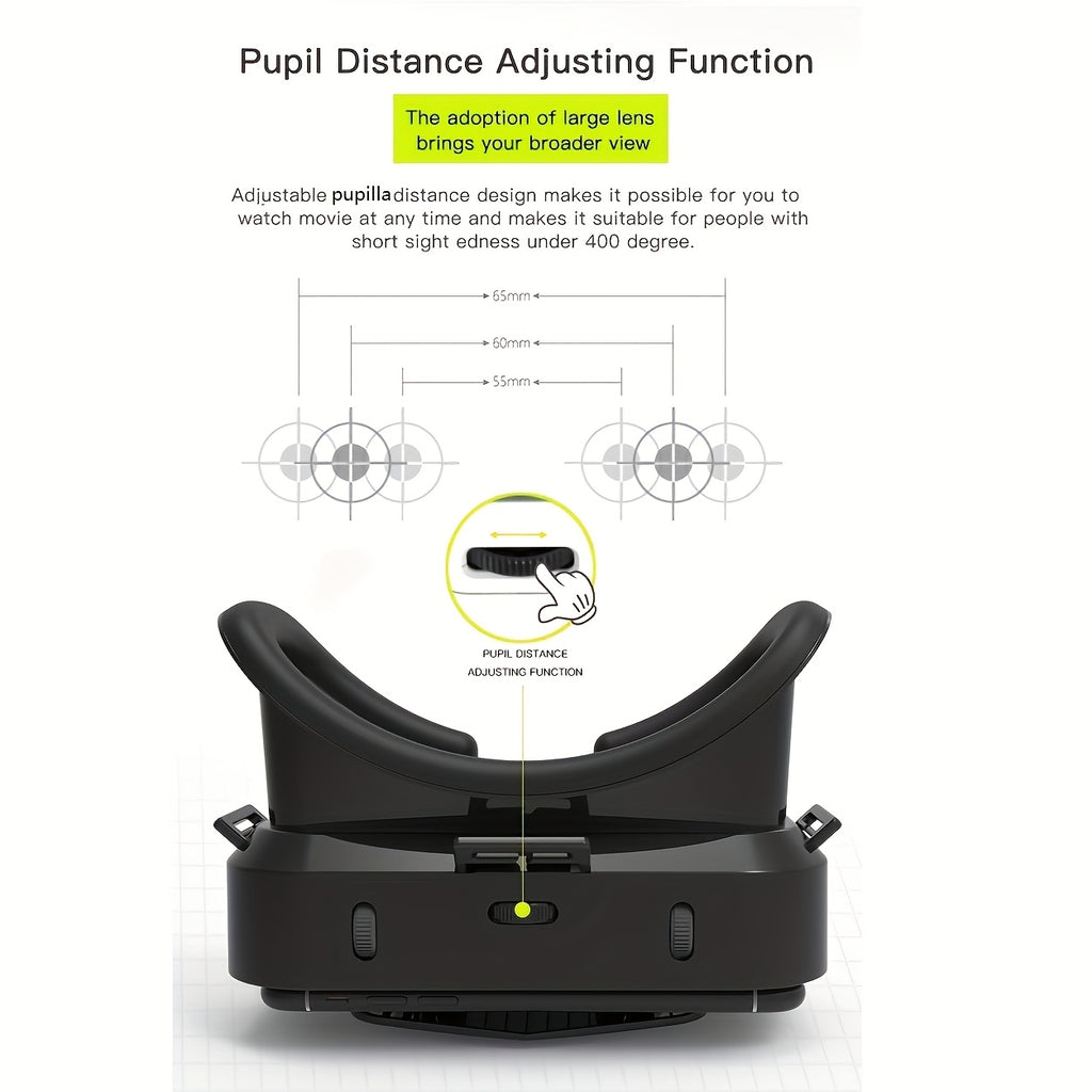 1 Óculos de Realidade Virtual 3D Inteligentes para iPhone e Smartphones Android com Lentes para Celular