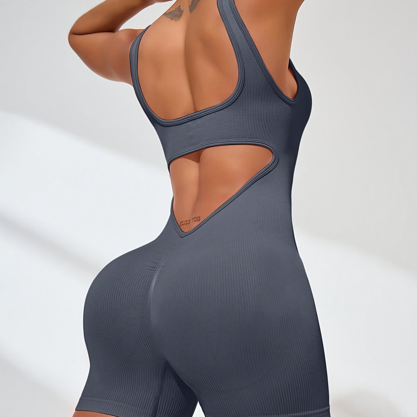 Body de ioga de cintura alta para mulheres