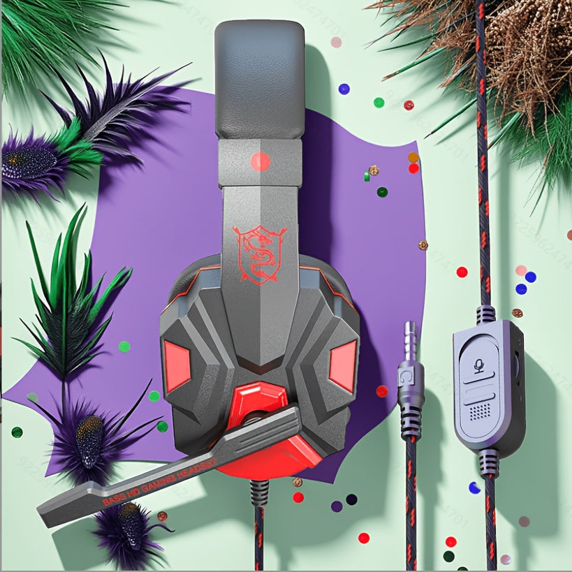 Fone de ouvido gamer com fio, supra-auricular, com microfone removível e isolamento acústico, design semiaberto, compatível com PC e dispositivos móveis - Plug-and-Play para PC/Console (Não)