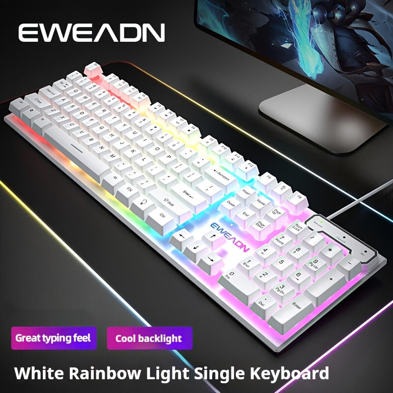 Teclado Gamer com Fio Silencioso EWEADN com 104 Tecla