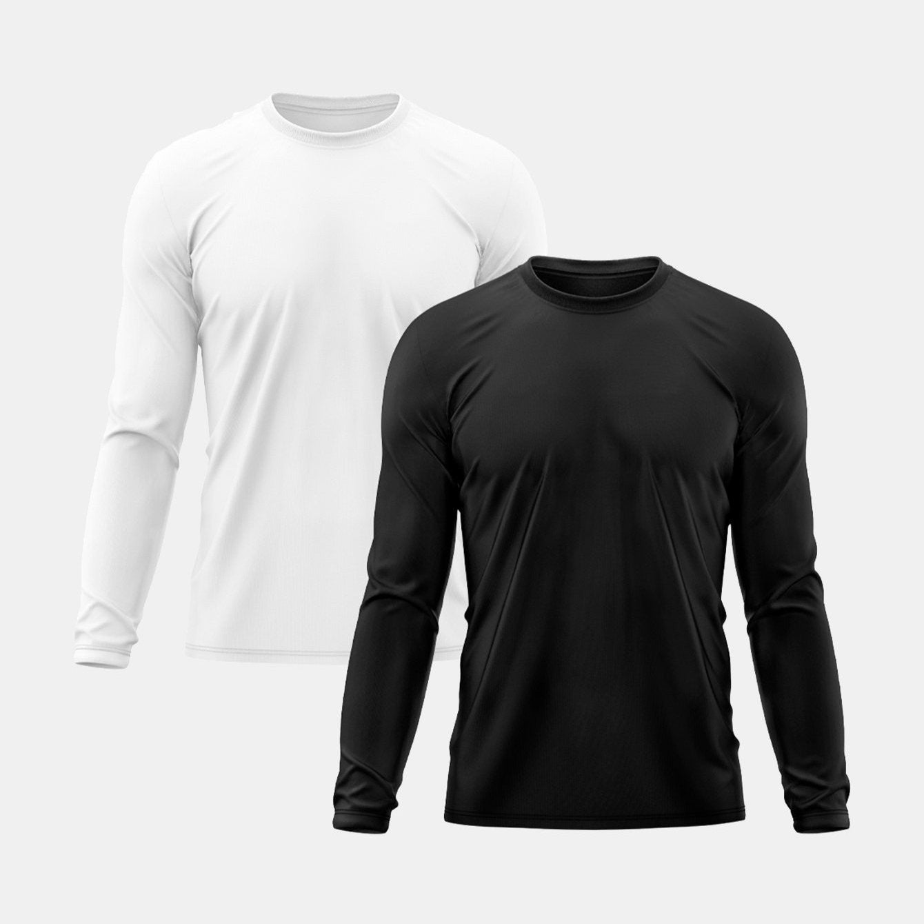 Pacote com 2 Camisetas Masculinas de Manga Comprida – Proteção UV e Efeito Segunda Pele