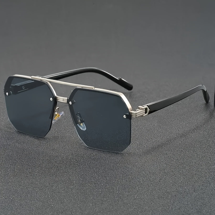 Óculos de sol clássicos e modernos com armação parcial