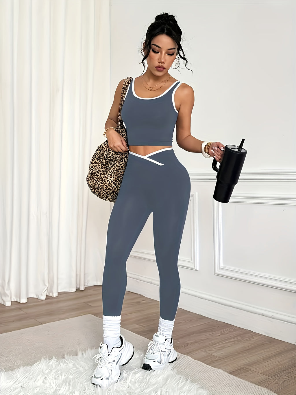 Conjuntos top e  calça Feminino