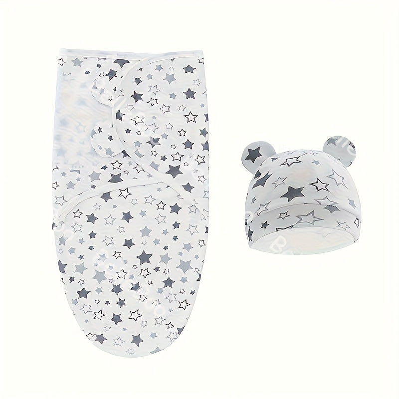 Conjunto de 2 peças para bebê com touca