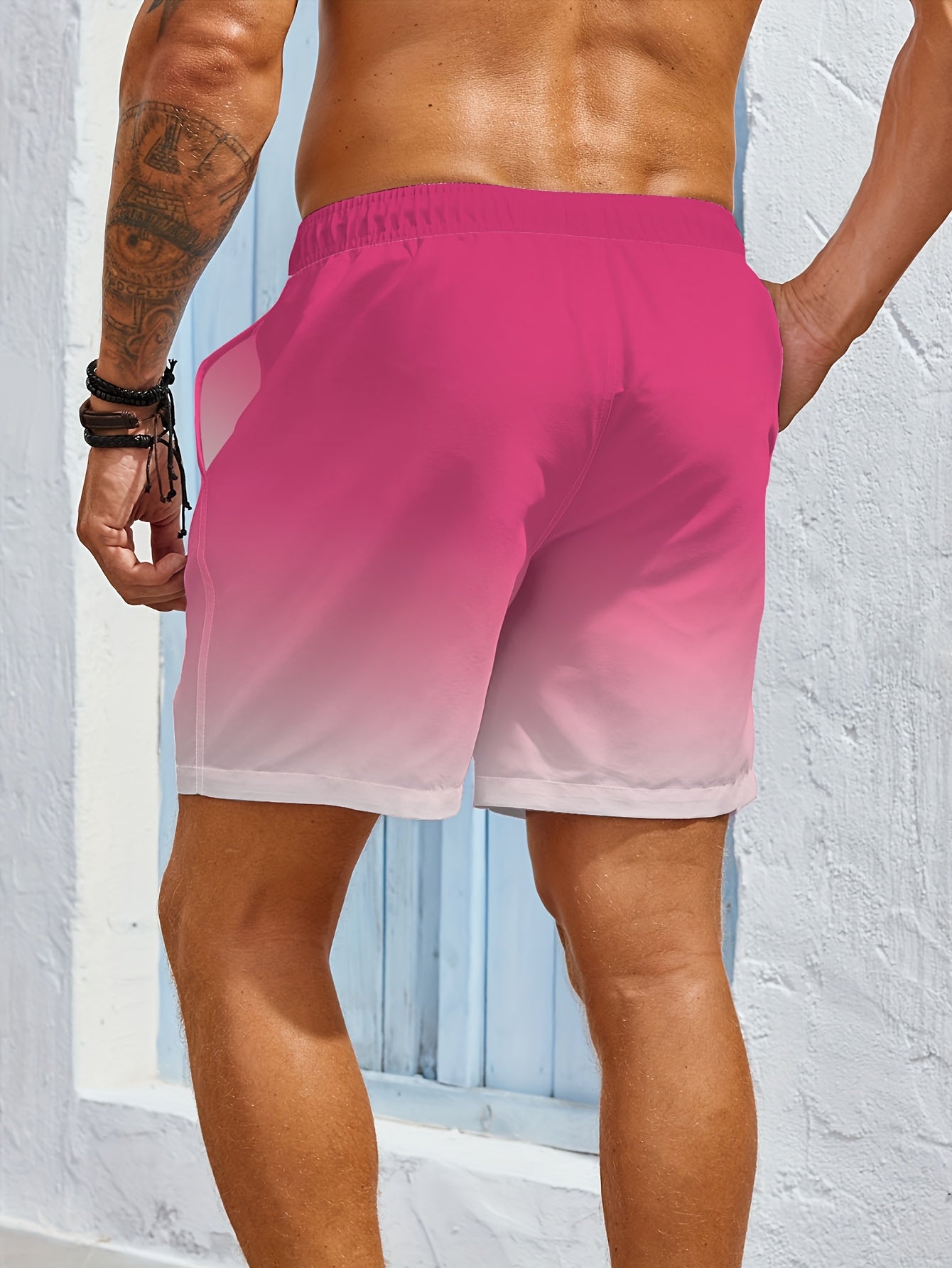 Calções Desportivos Masculinos Casuais e Elegantes – Estampa Degradê