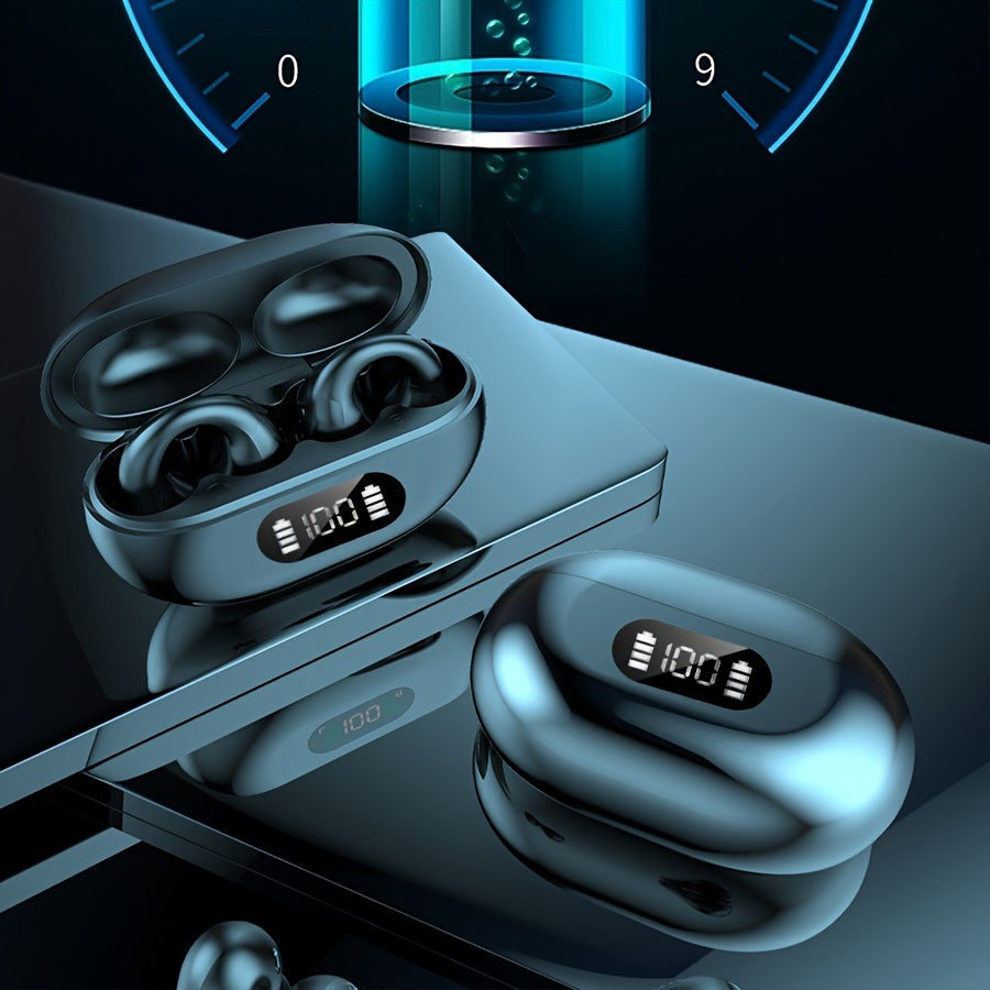 Novo estilo de fones de ouvido esportivos sem fio com clipe. Confortáveis, com som estéreo Hi-Fi e graves potentes, além de chamadas em HD. Adaptados para Android e iPhone, perfeitos para jogos, casuais e uso profissional.